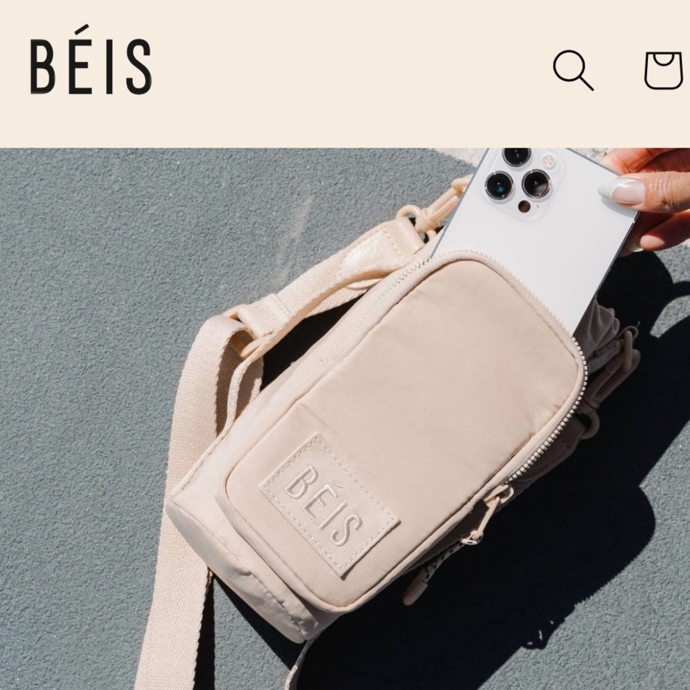 BEIS Water Bottle Sling - Beige | Discontinued